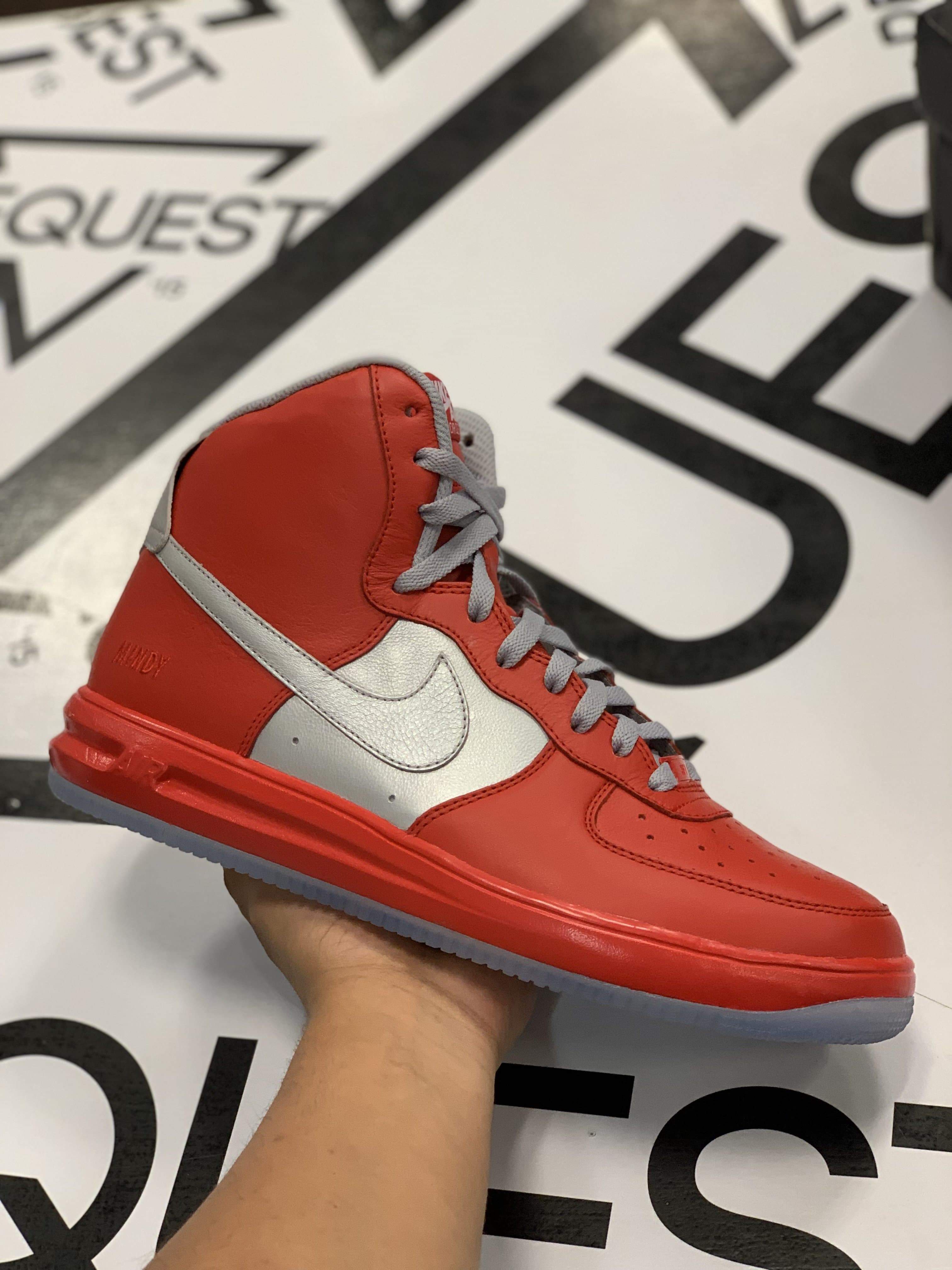 Air Force 1 Hi Red Silver