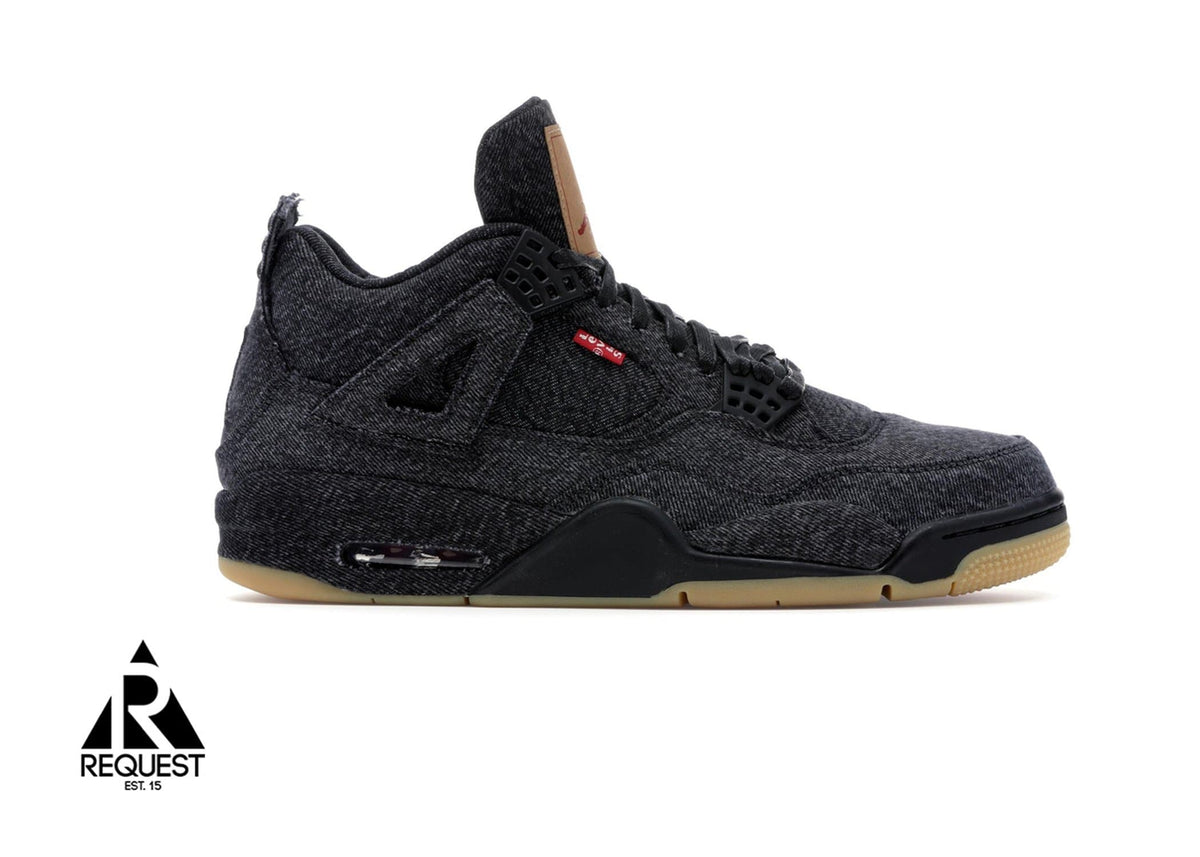 retro 4 levis black