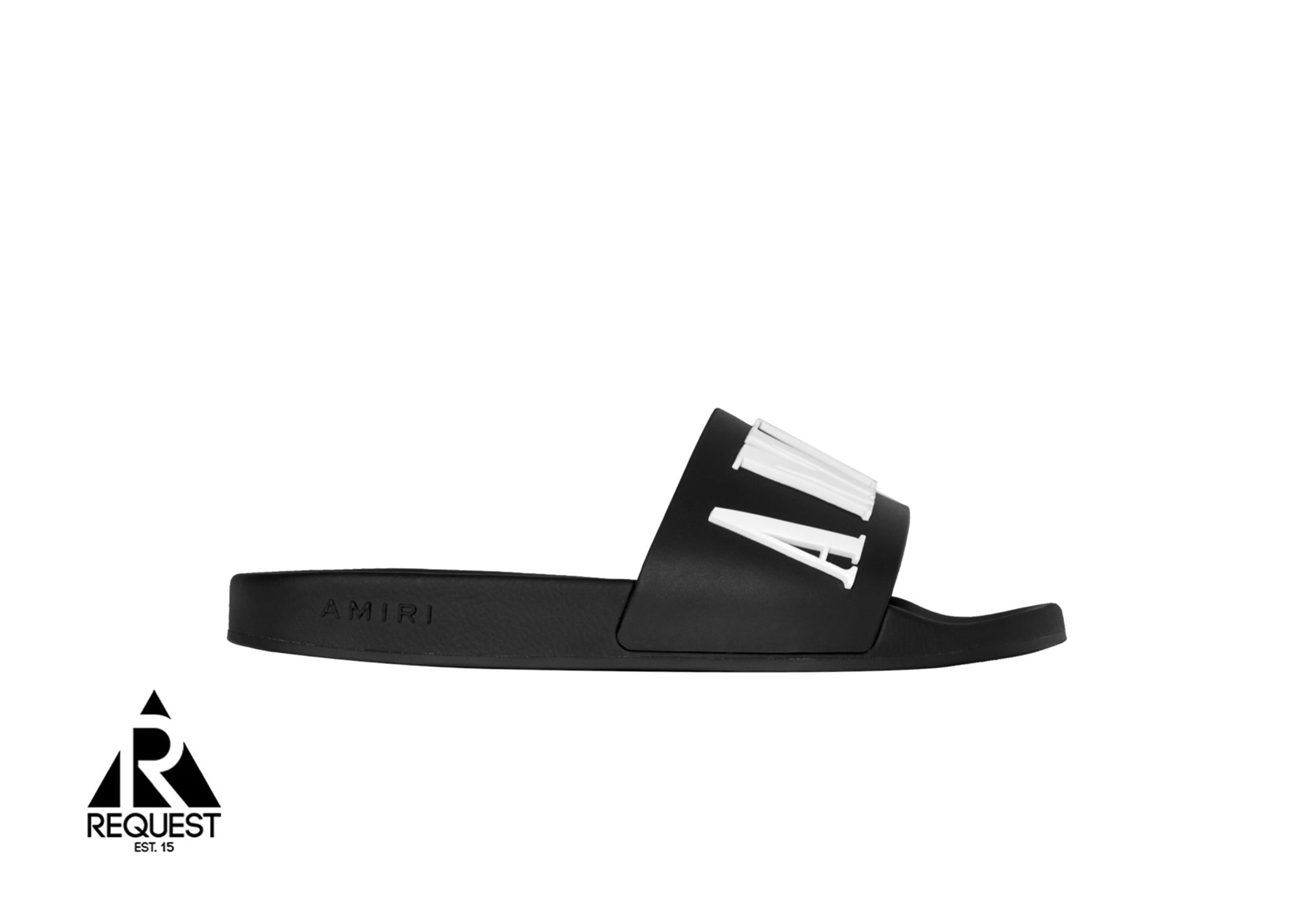 Amiri Pool Slide “Black White Logo”