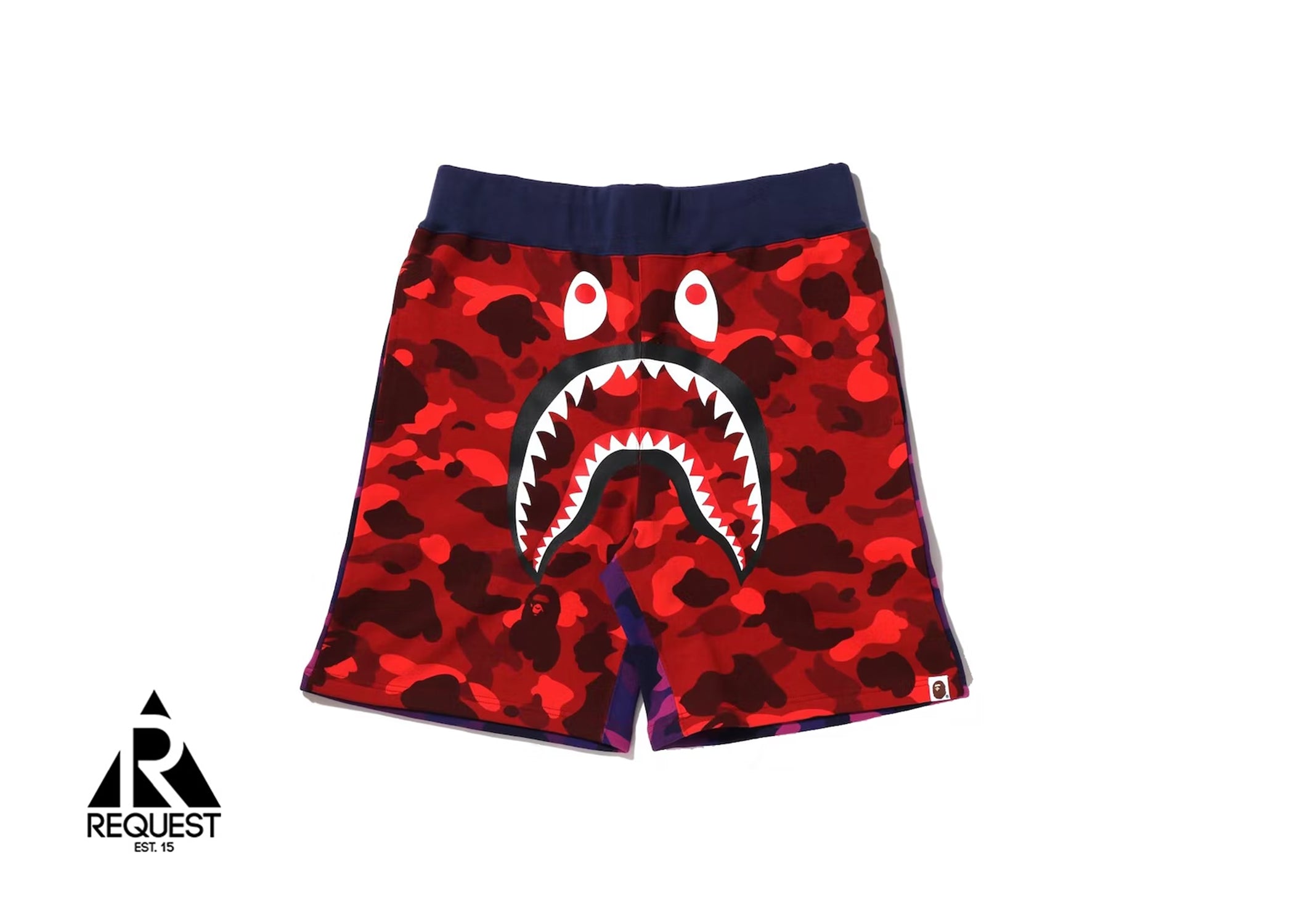 A Bathing Ape Crazy Camo Shark Shorts "Red"