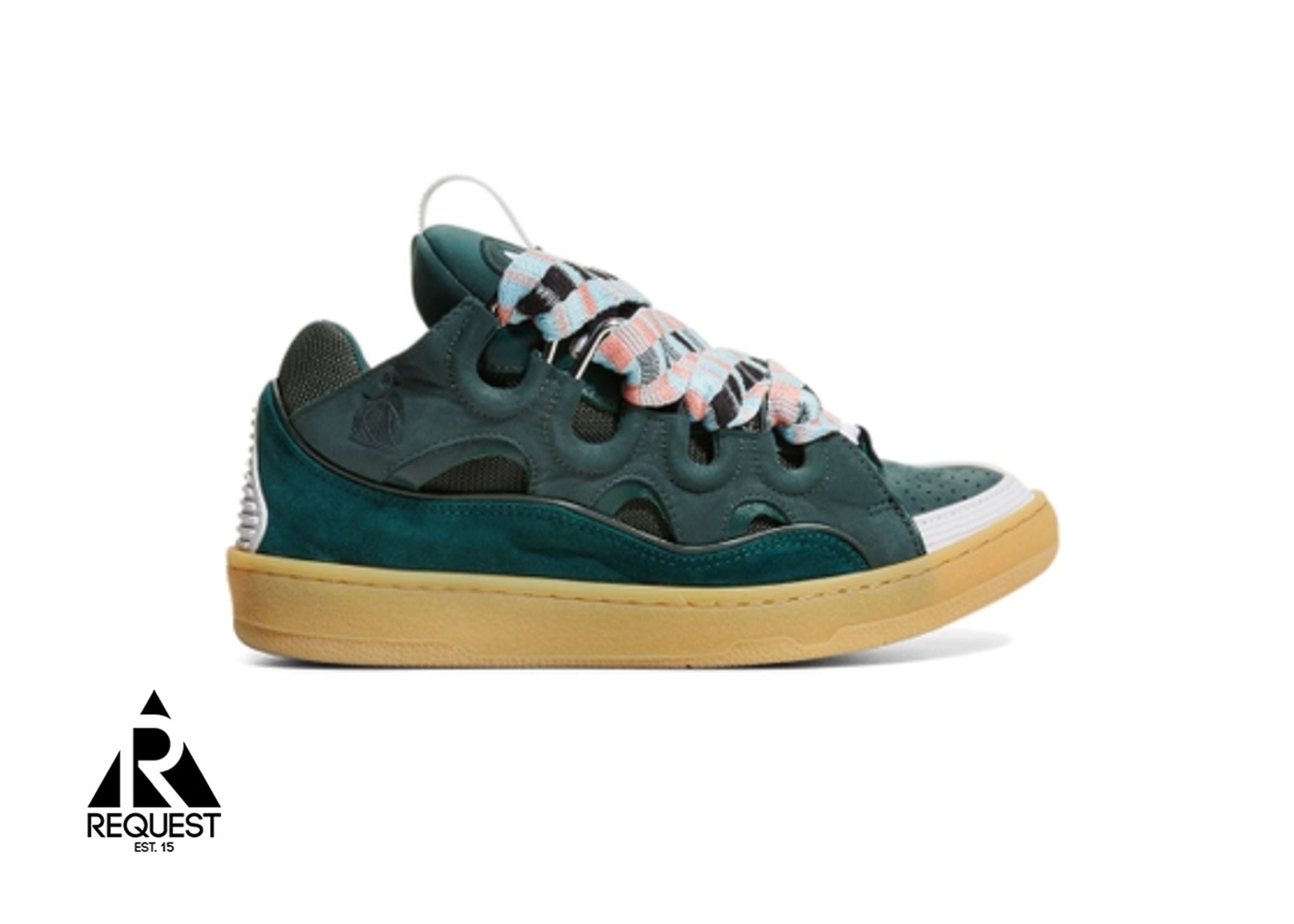 Lanvin Leather Curb Sneaker "Forest Green"