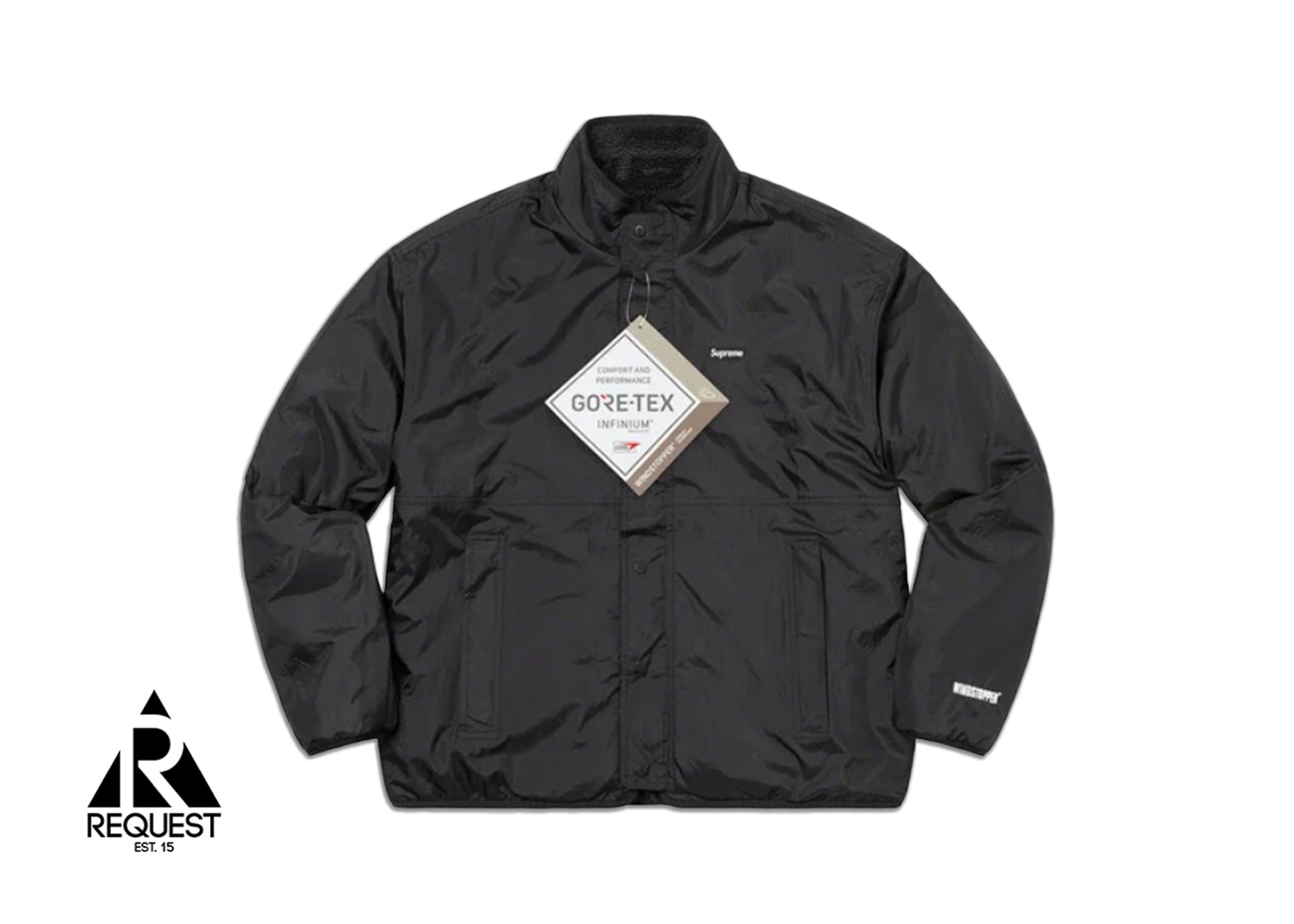 Supreme Geo Reversible Gore-Tex WINDSTOPPER Fleece Jacket "Black"