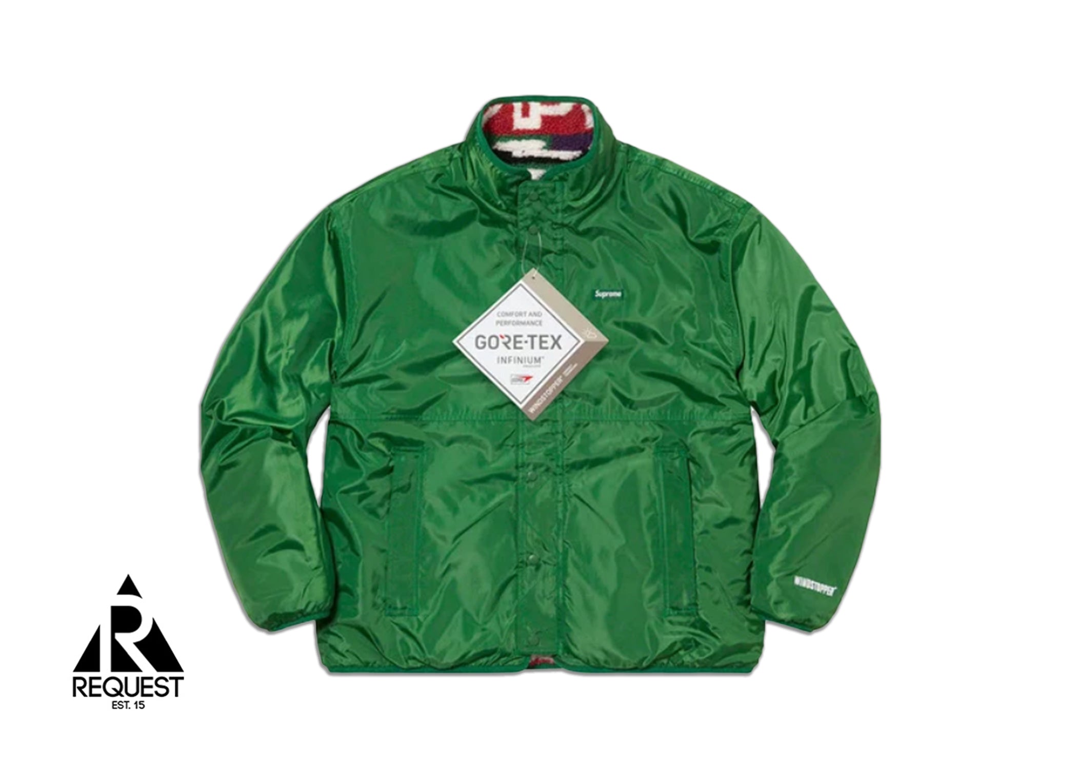 Supreme Geo Reversible Gore-Tex WINDSTOPPER Fleece Jacket "Green"