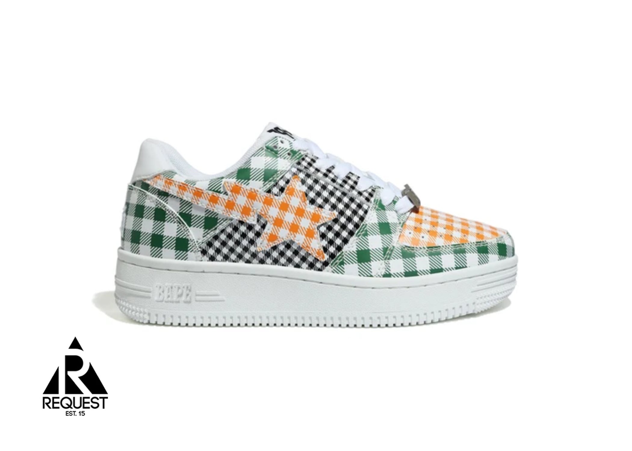 Bapesta Low “Gingham Orange Check Multi”