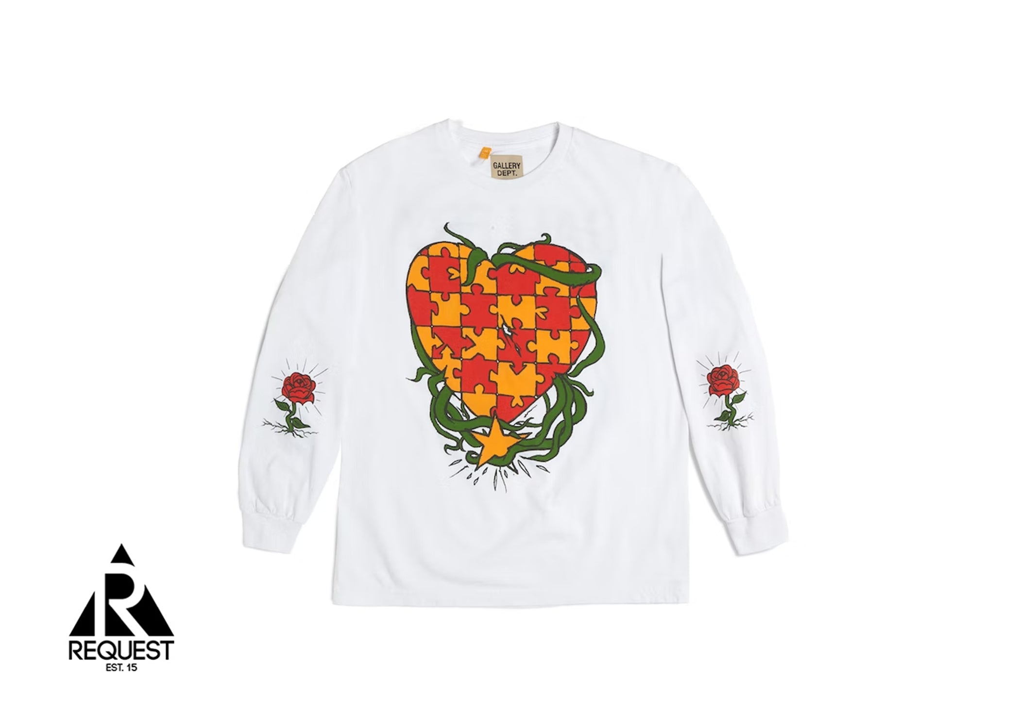 Gallery Dept. Heart Puzzle L/S Tee "White"
