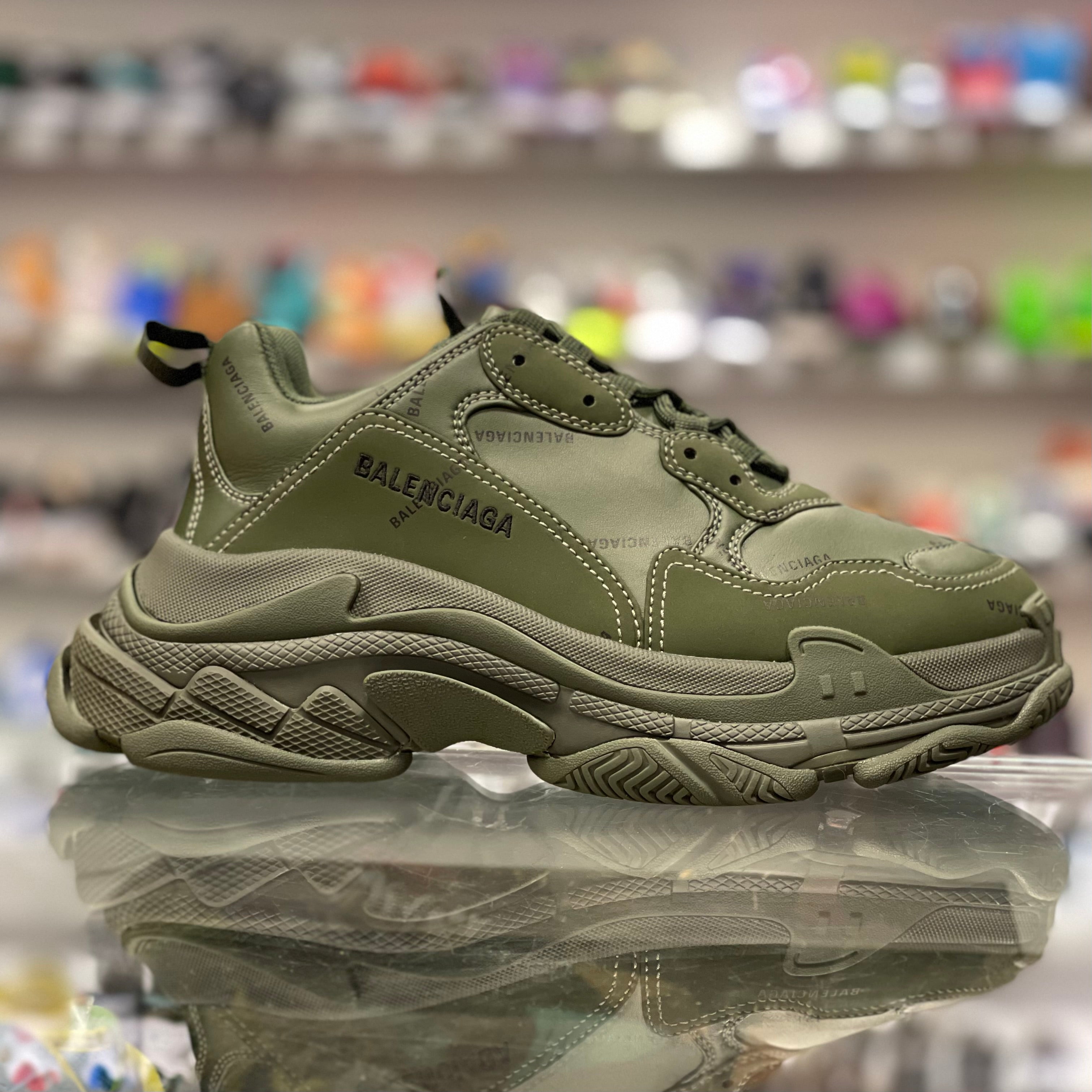 Balenciaga Triple S “Olive All Over Logo”