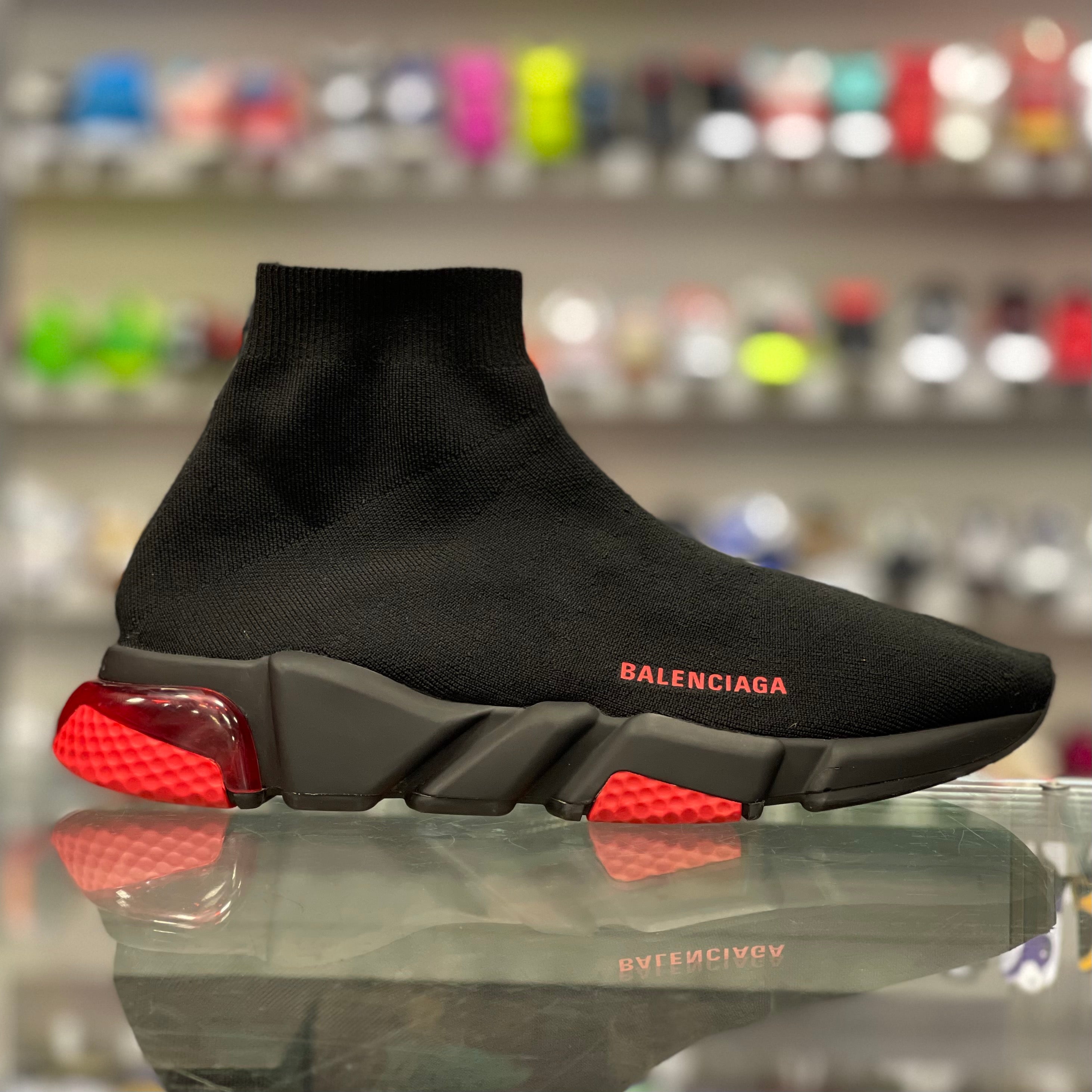 Balenciaga Speed Trainer Black and Red Clear Sole  Request