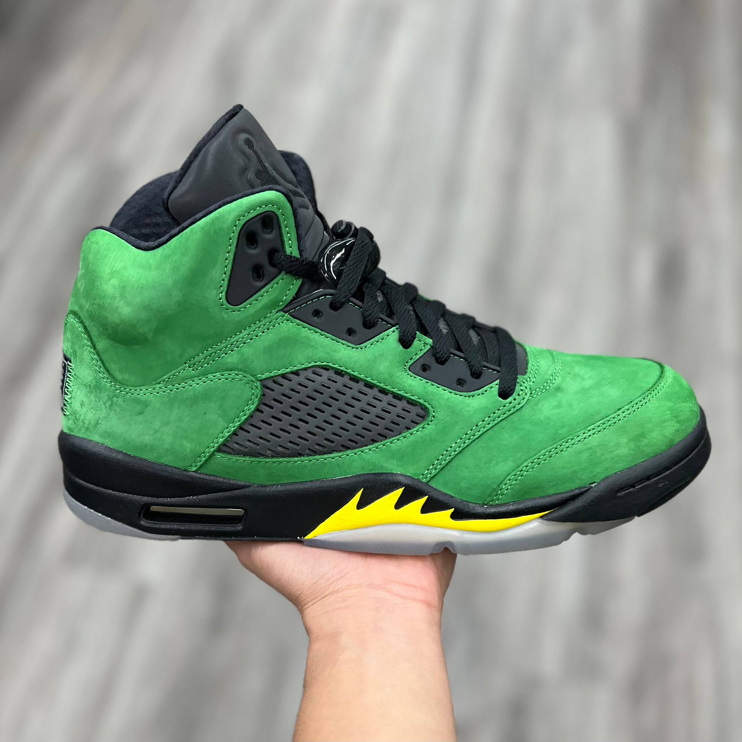 Jordan 5 green suede shop