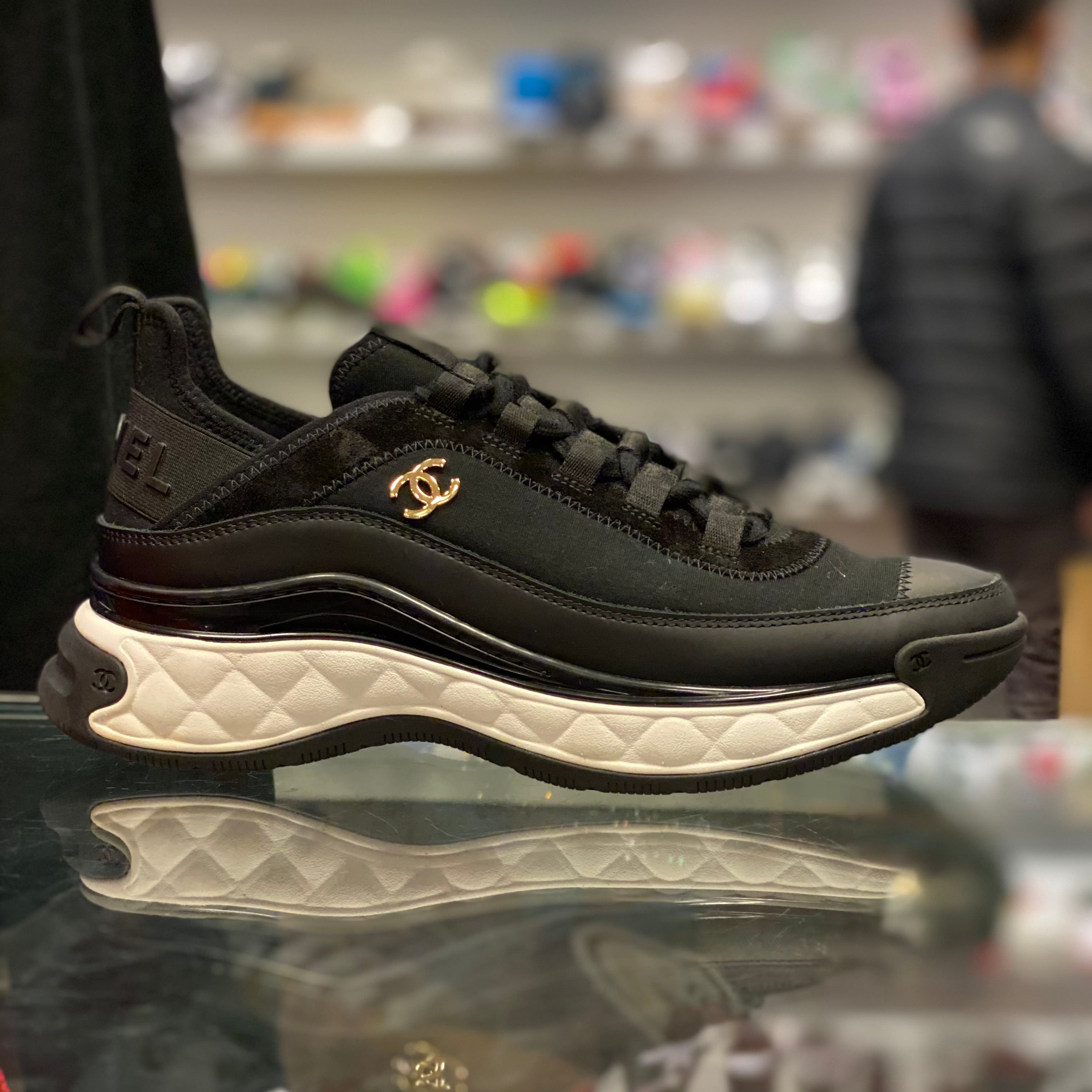 Chanel Low Top Sneaker “Black Velvet Calfskin”