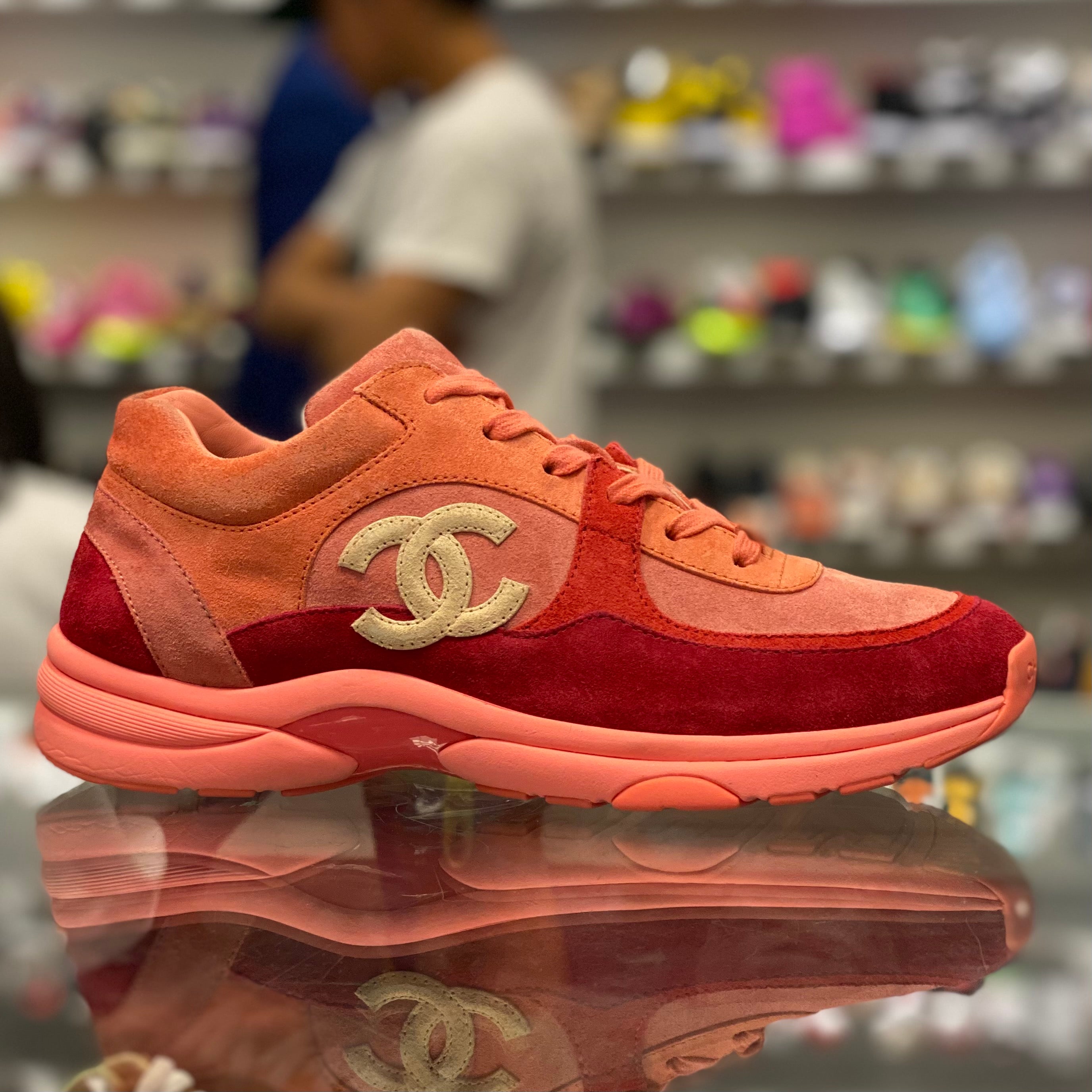 Chanel Low Trainer “Coral Red”