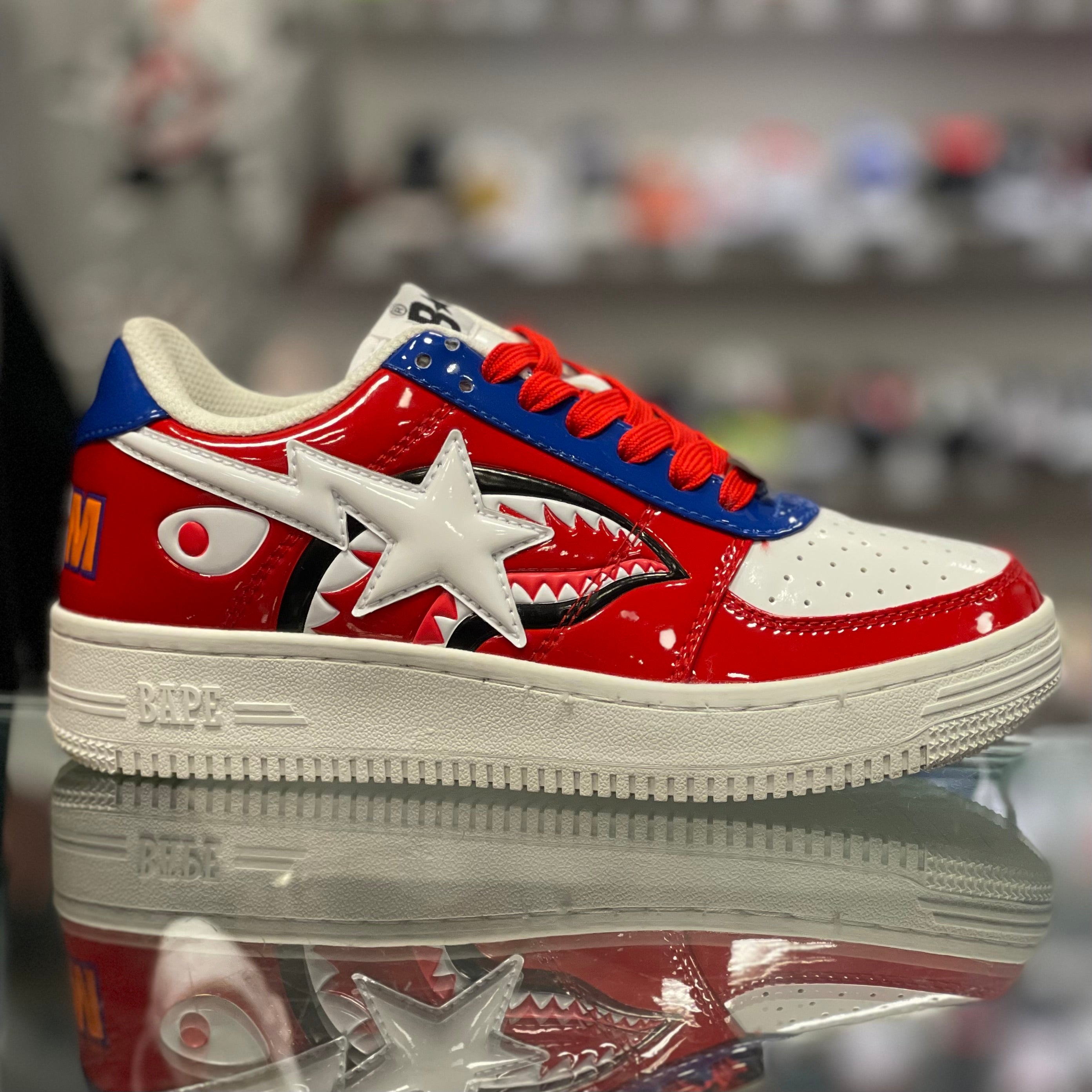 Bapesta Low “M2 Red Shark Face”