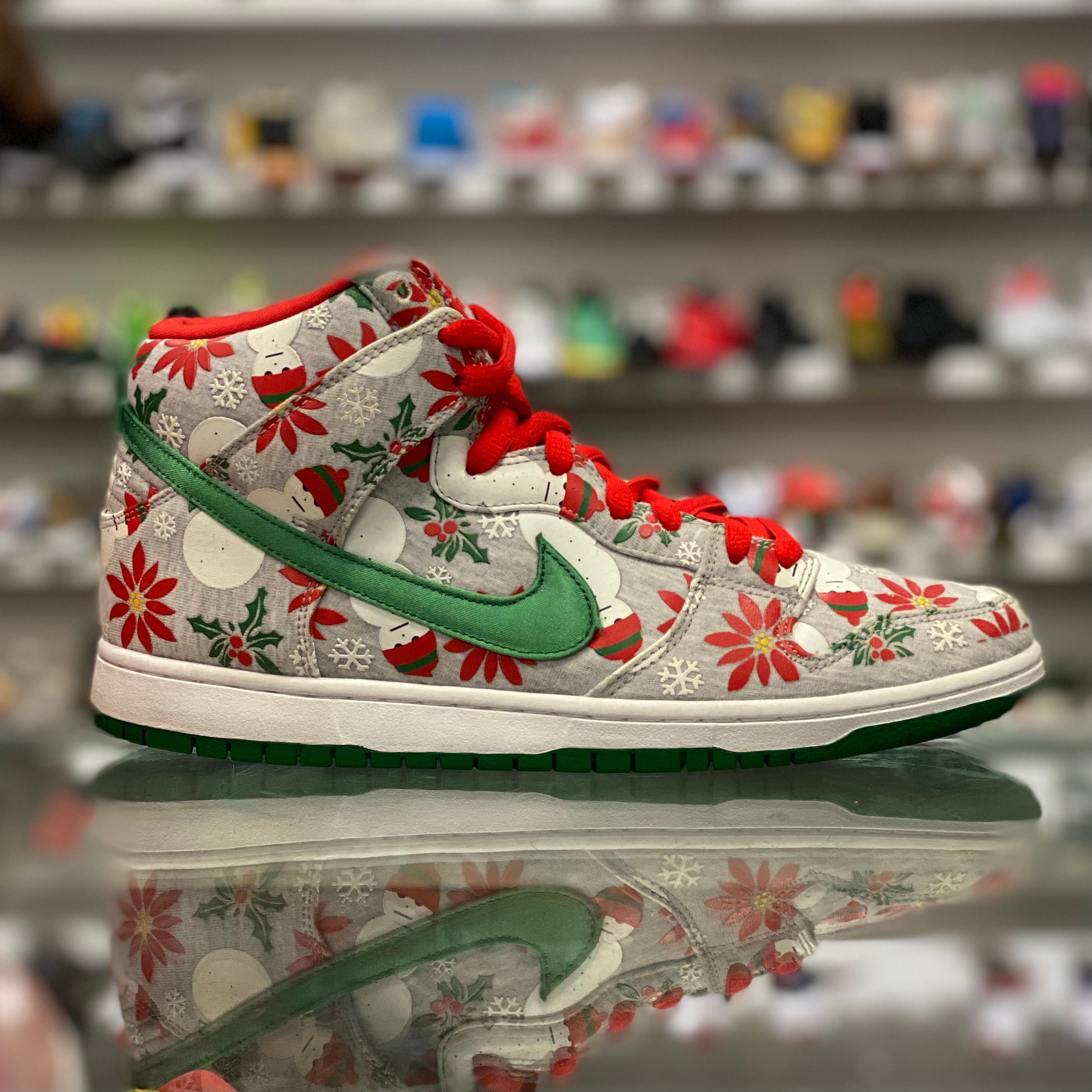 Nike Dunk SB High “Ugly Christmas Sweater Grey”