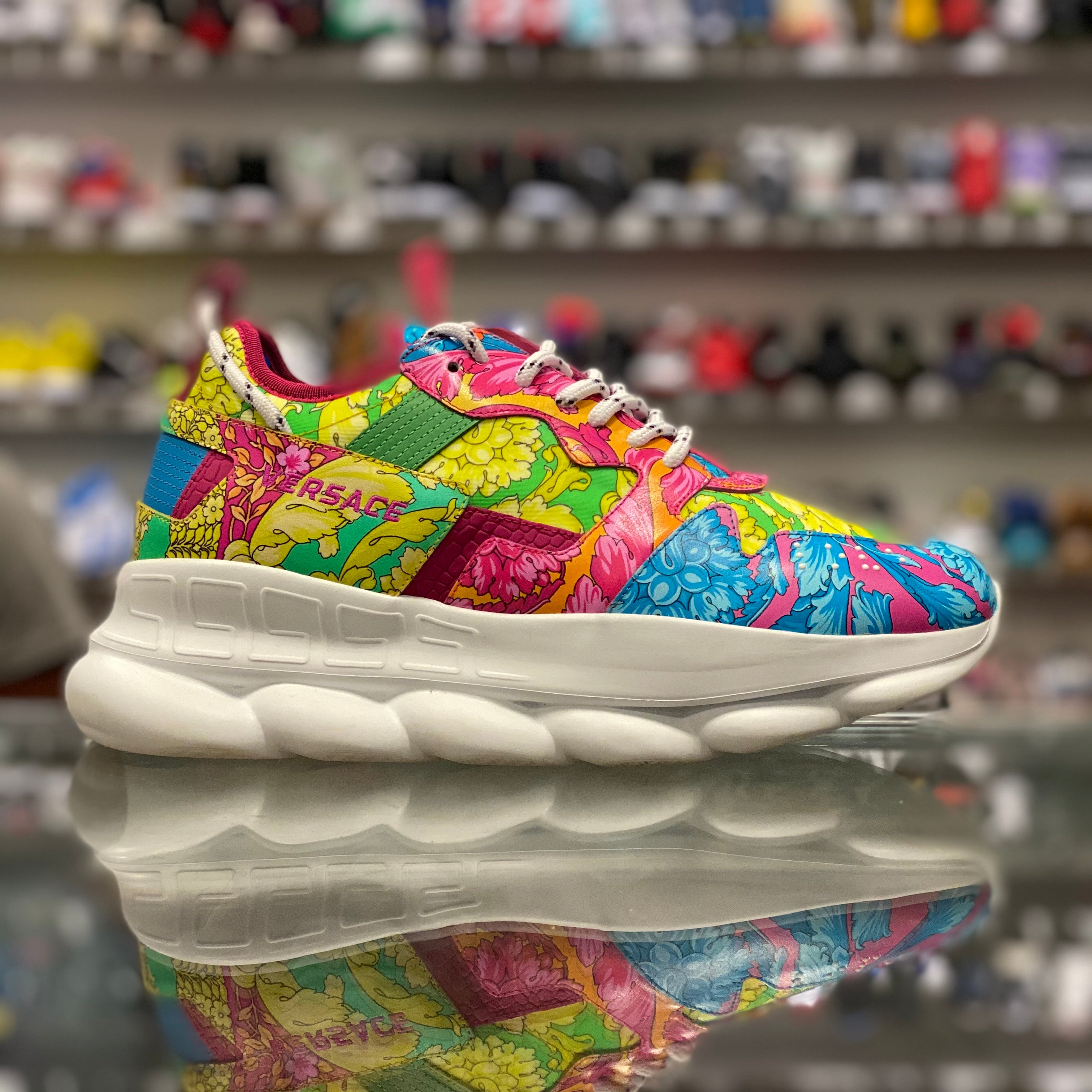 Versace Chain Reaction Low-top Sneakers In Multicolor