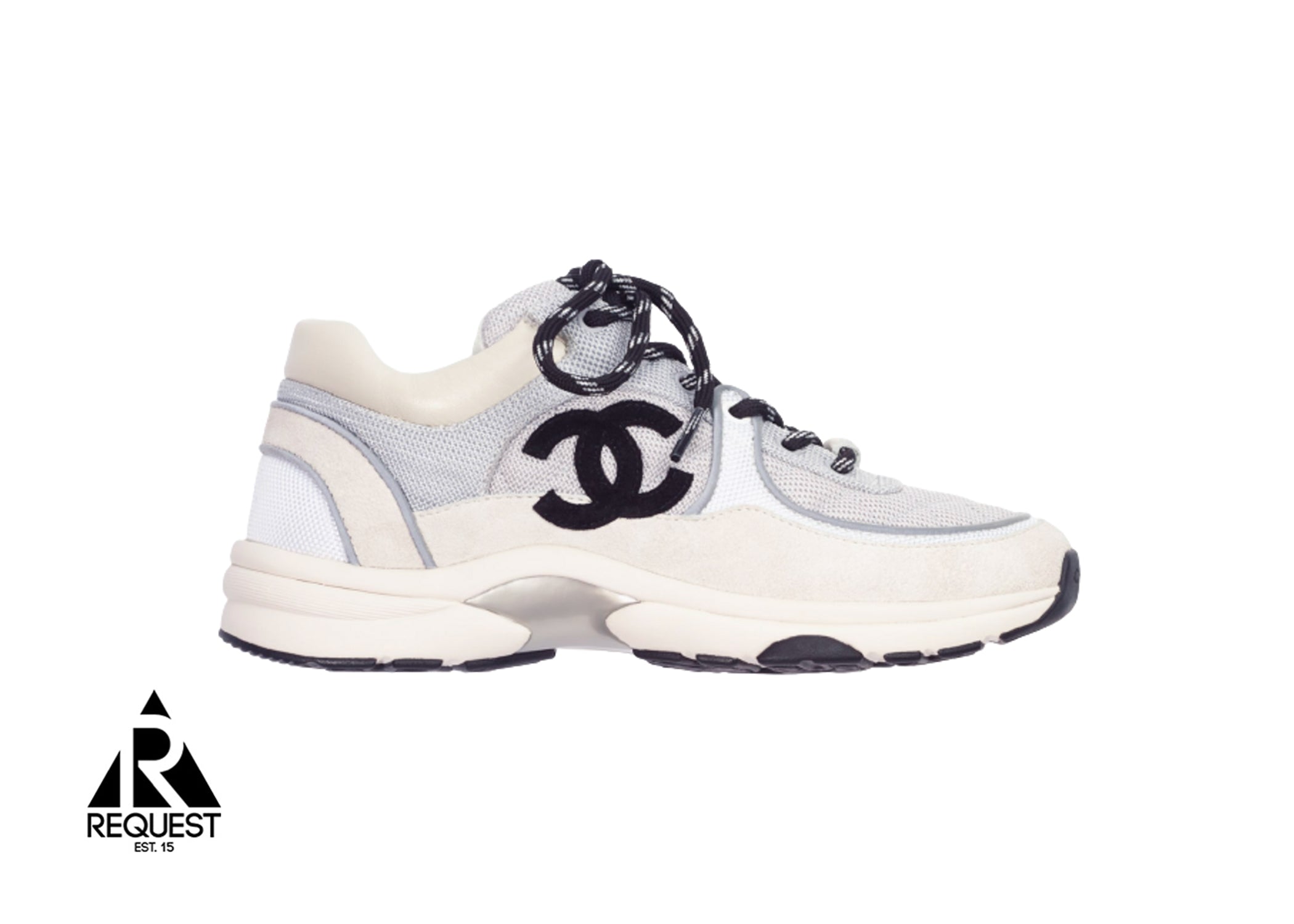 Chanel Sneaker Trainer "Ivory Light Grey & White"