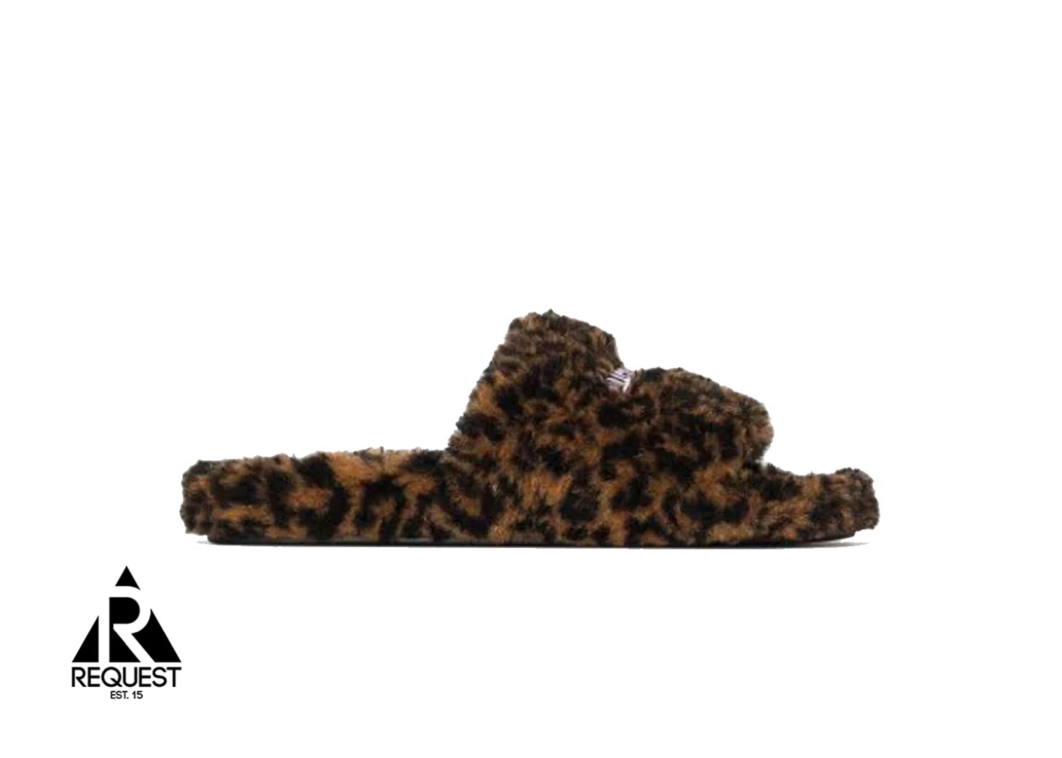 Balenciaga Furry Slide "Leopard Brown Black"