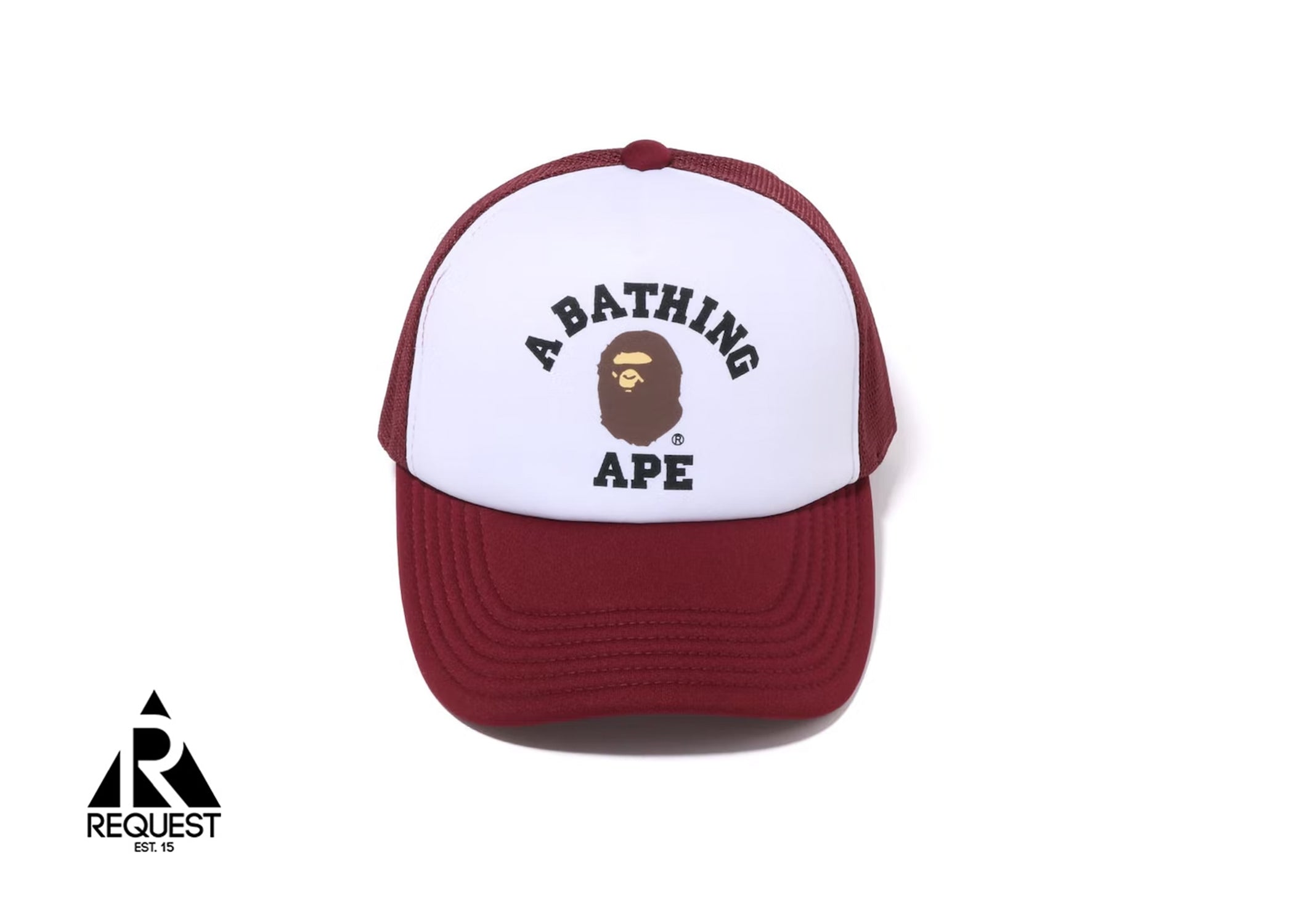 A Bathing Ape Bape Trucker Hat "Maroon"