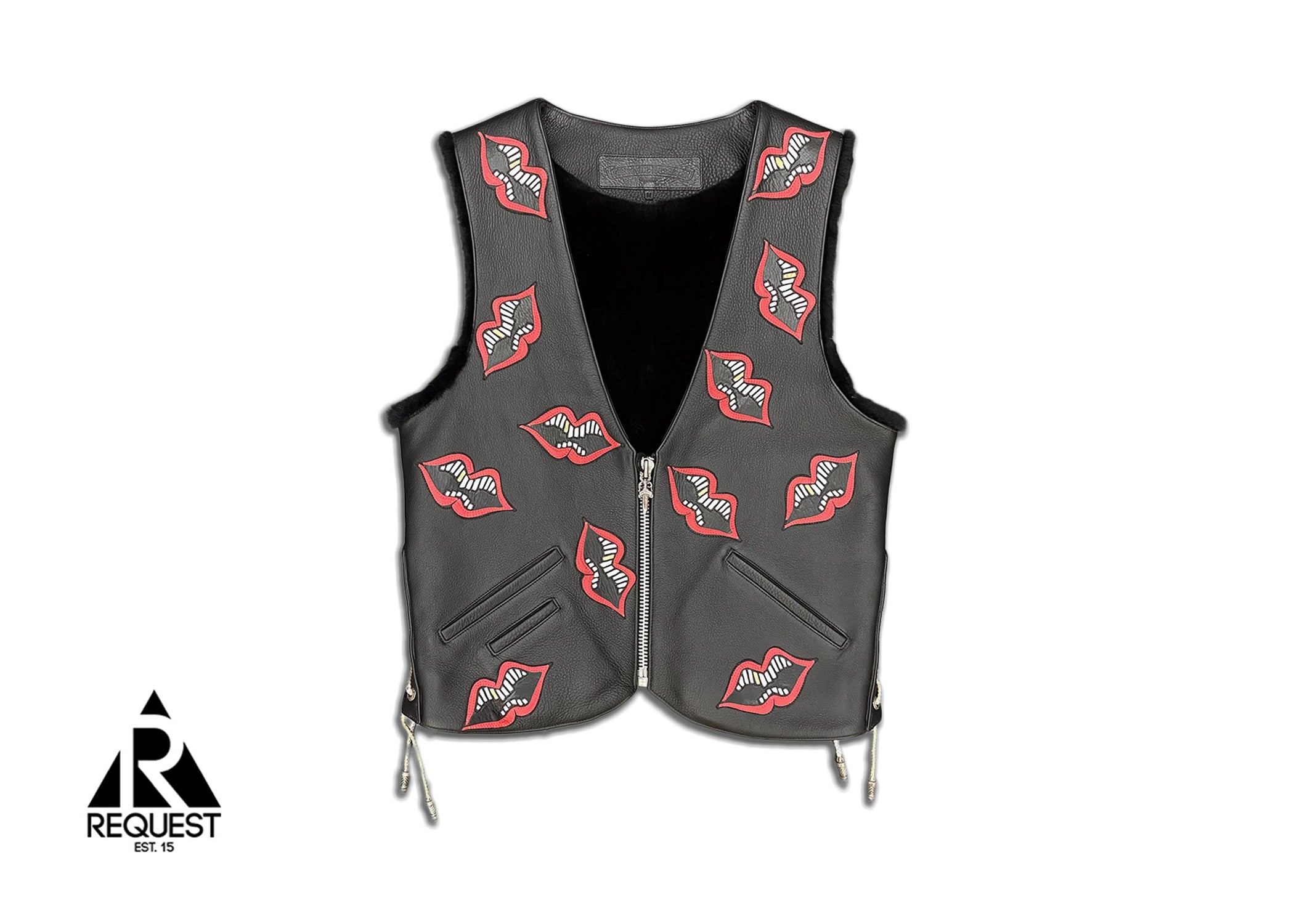 Chrome Hearts Matty Boy Chomper Mink Leather Vest "Black"