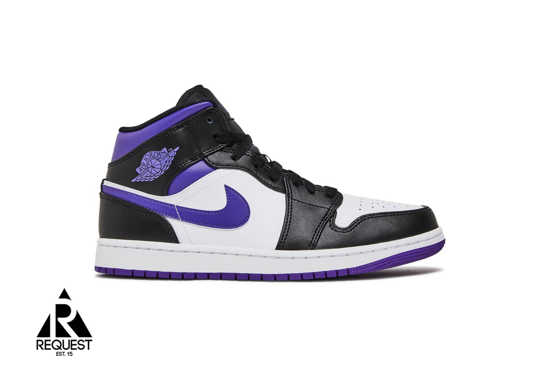 Air Jordan 1 Mid “White Black Purple”