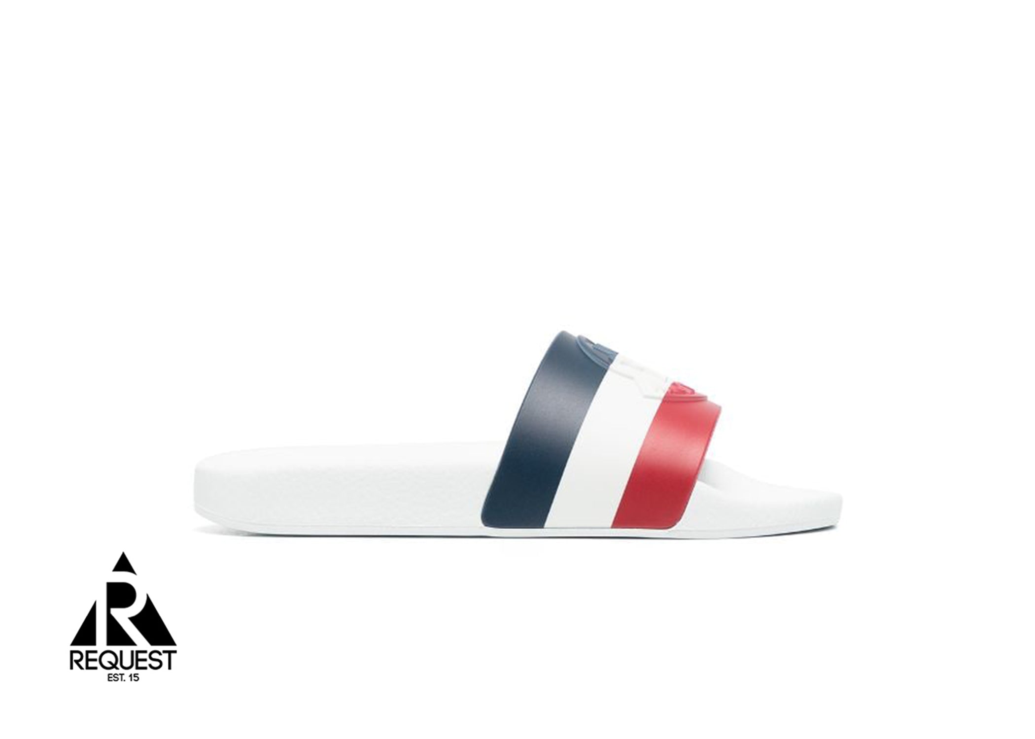 Moncler Tri-Stripe Basile Slide “White”