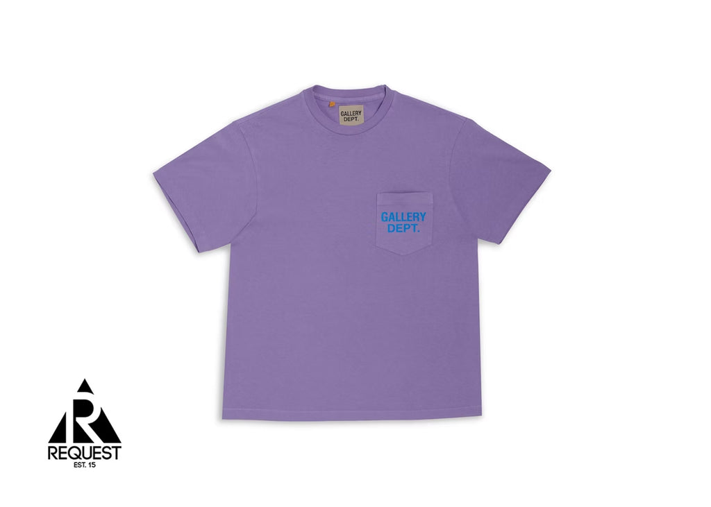 DPTO — Purple & Black Thrashed Classic Logo Pocket T-Shirt