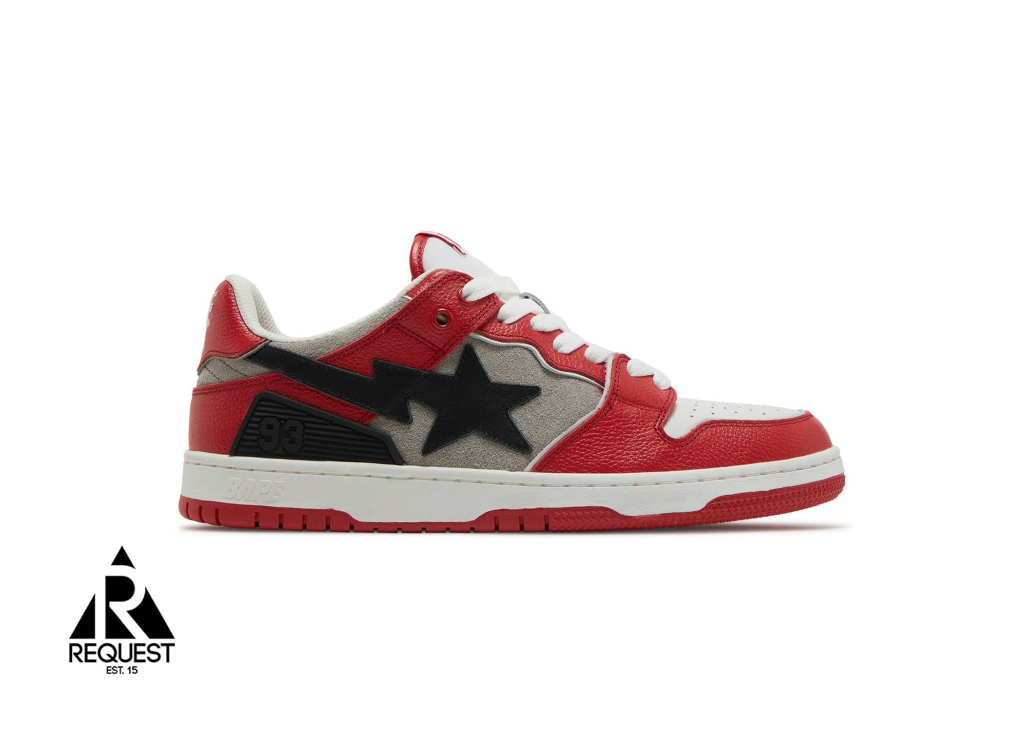 A Bathing Ape Bape SK8sta "Red Grey"