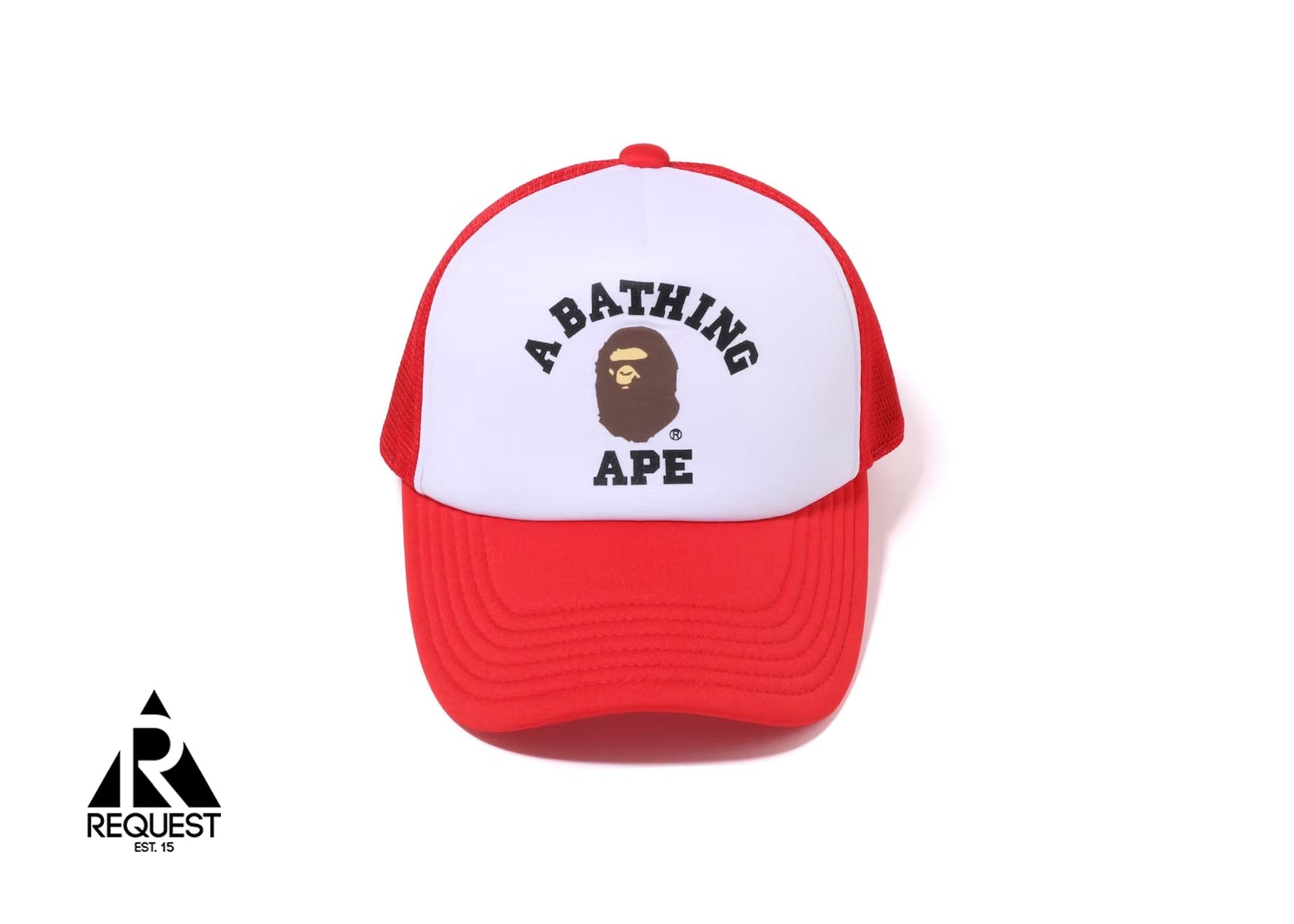 A Bathing Ape Bape Trucker Hat "Red"