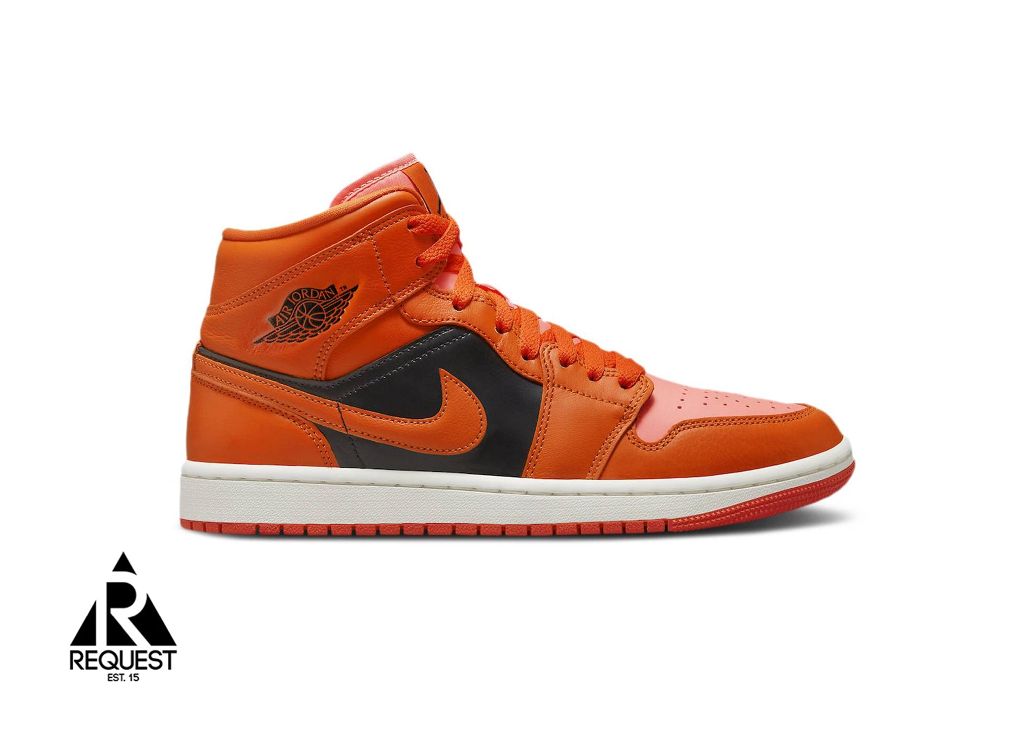 Air Jordan 1 Mid "Orange Black” W