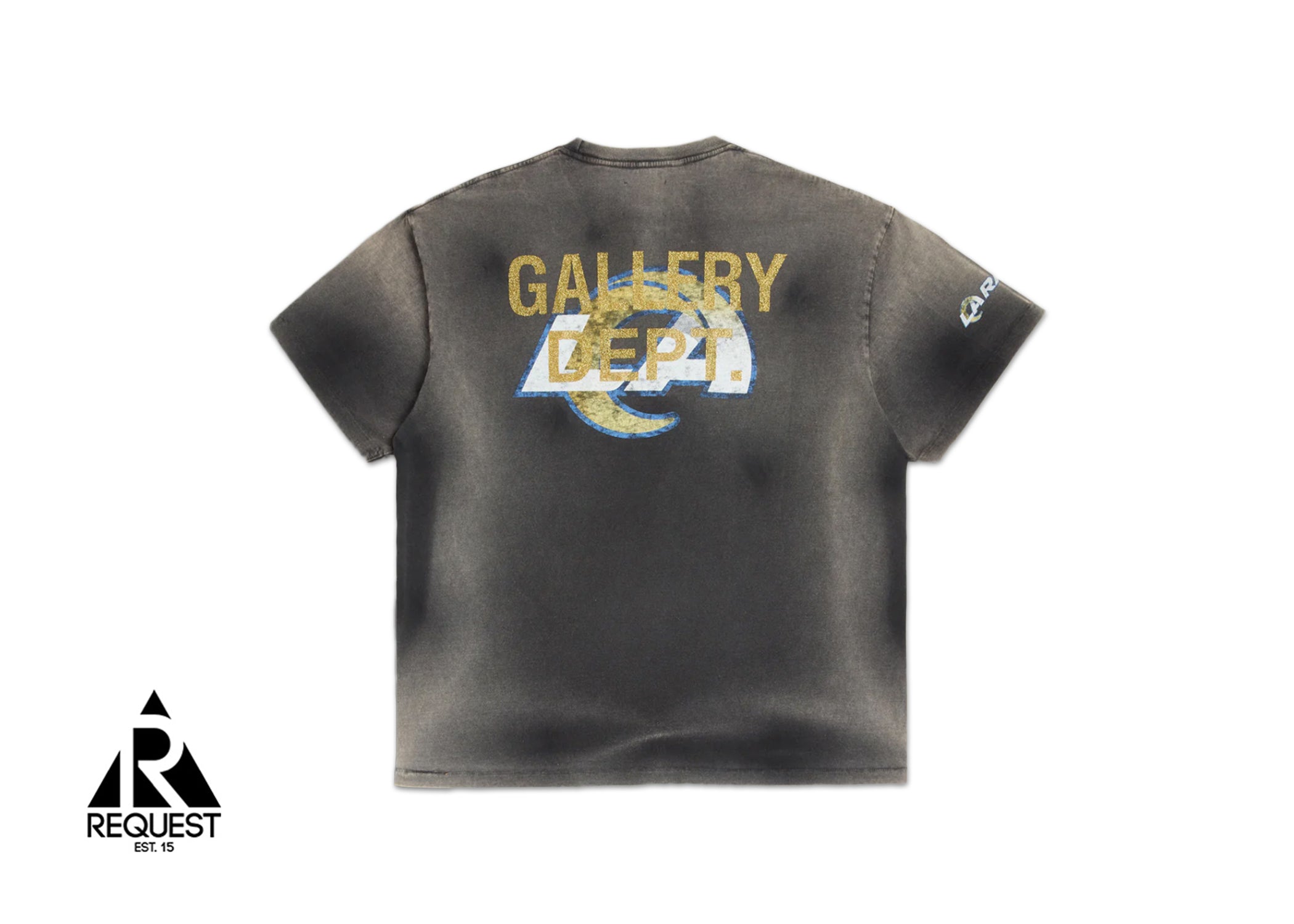 Gallery Dept. x LA Rams Sun Faded Black Tee,T-Shirts & Polos