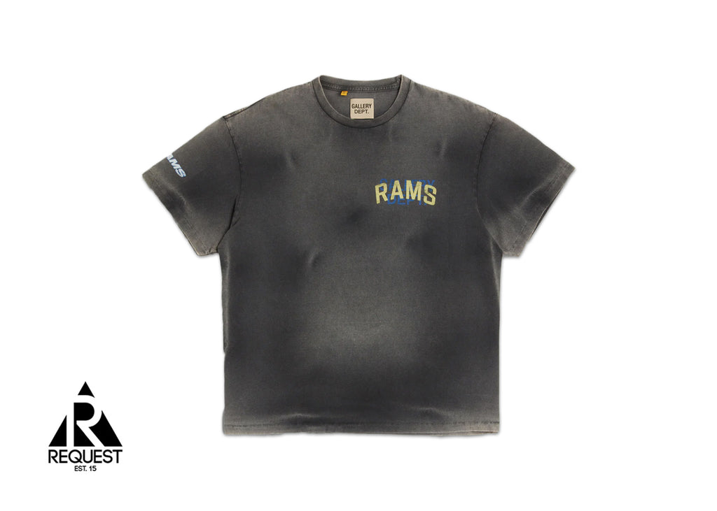 Gallery Dept, Tops, Gallery Dept X La Rams Sun Faded Wash Print Short  Sleeve Gray