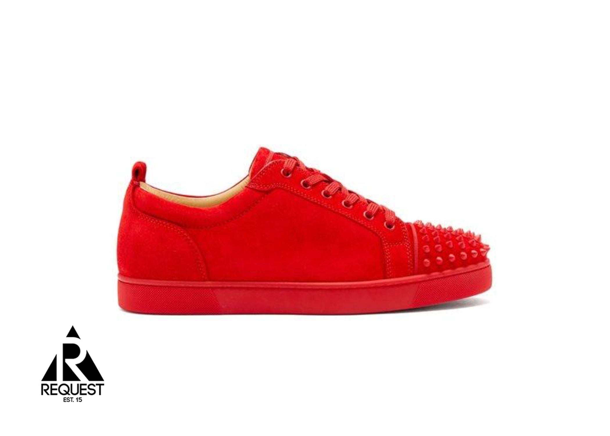 Christian Louboutin Suede Red Spike Low