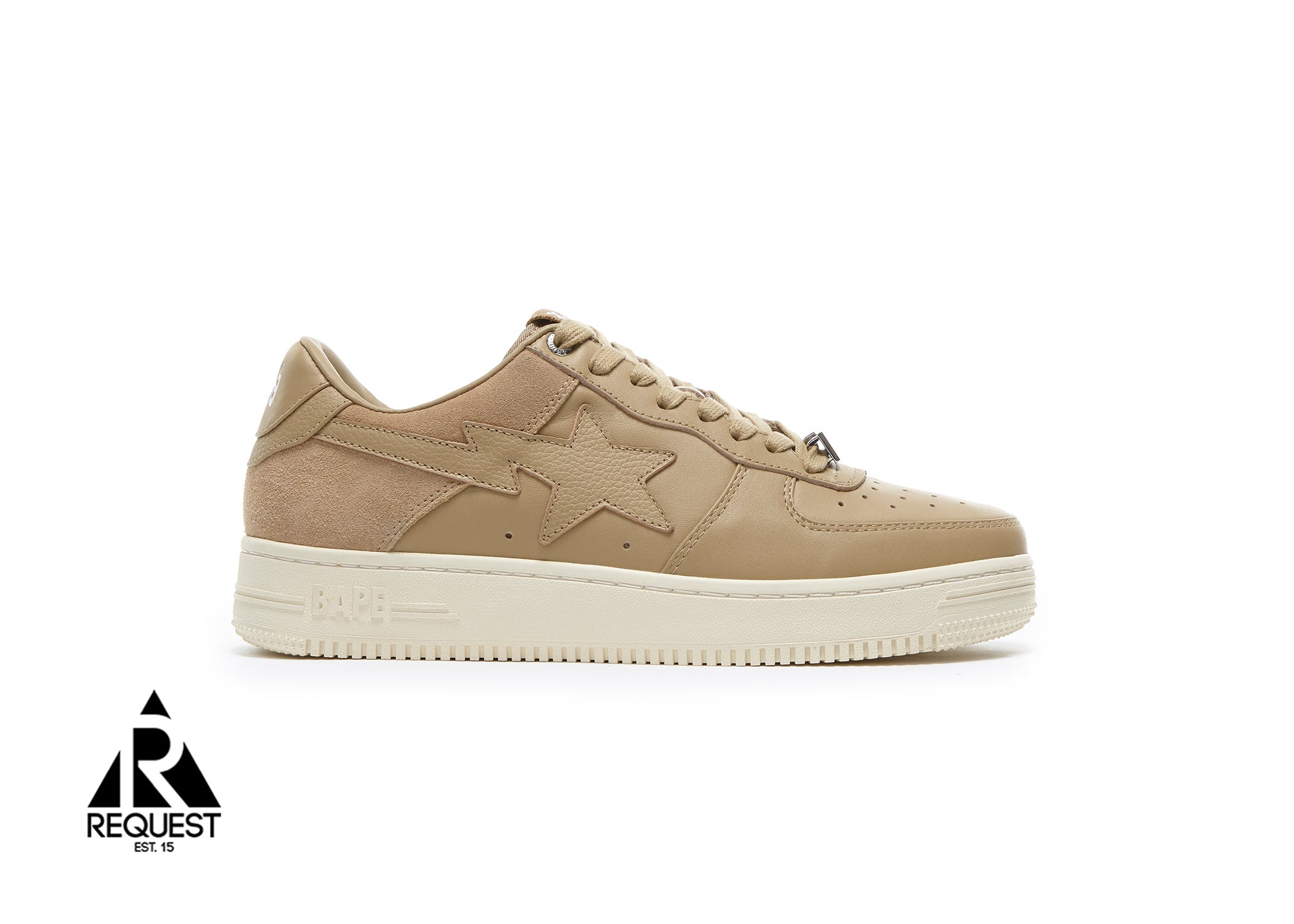 Bapesta Low “Suede Heel Beige”