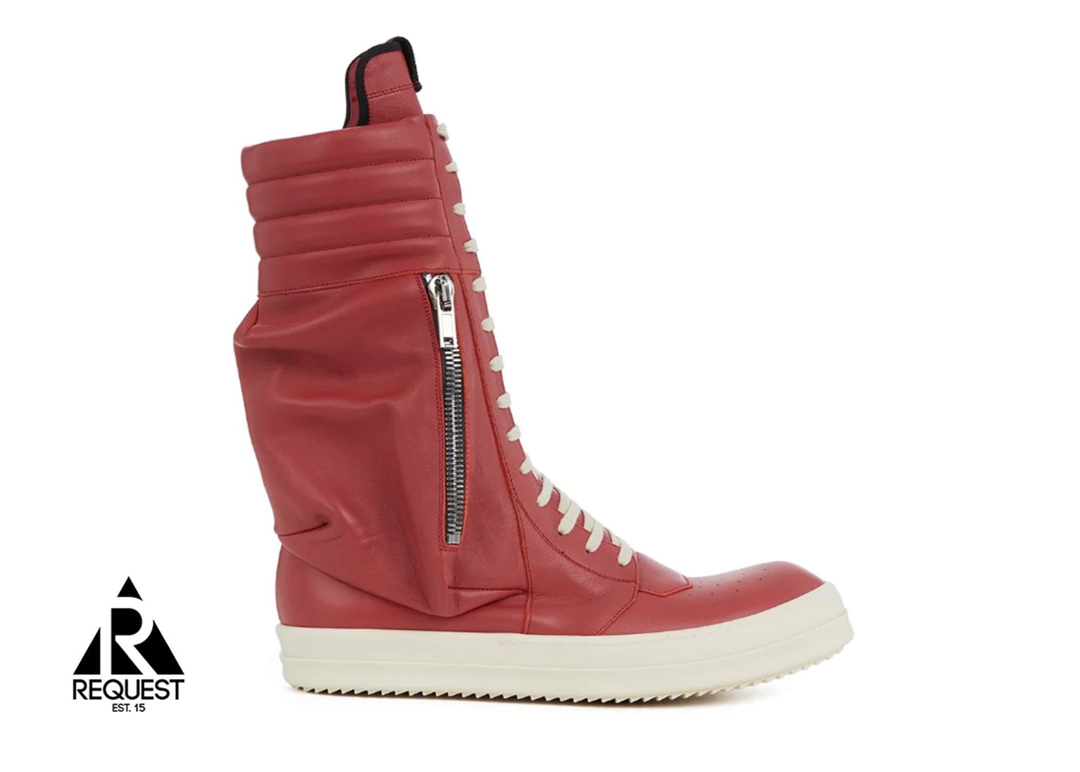 Rick Owens Cargo Basket Leather Boots "Carnelian Milk"