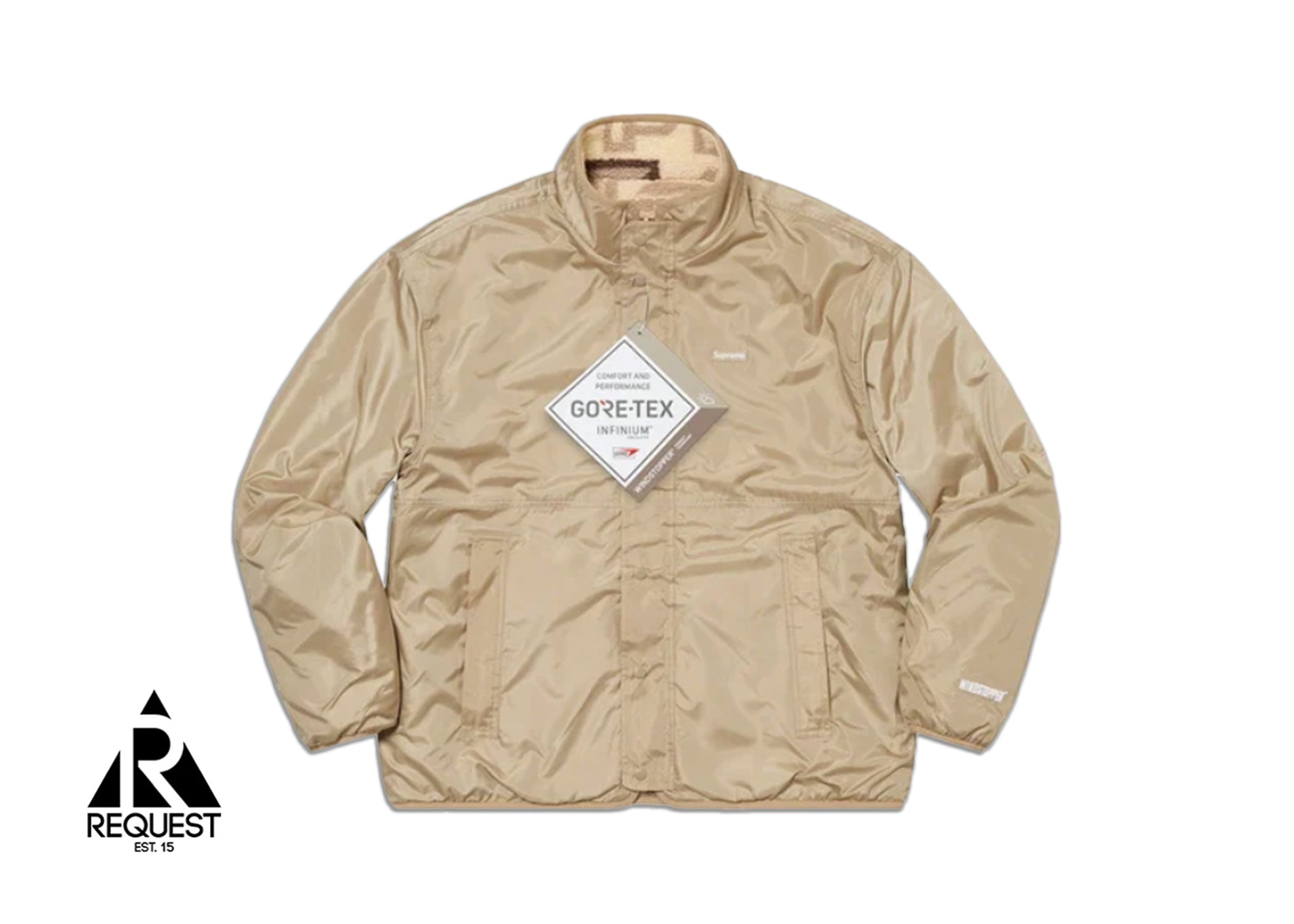 Supreme Geo Reversible Gore-Tex WINDSTOPPER Fleece Jacket "Tan"