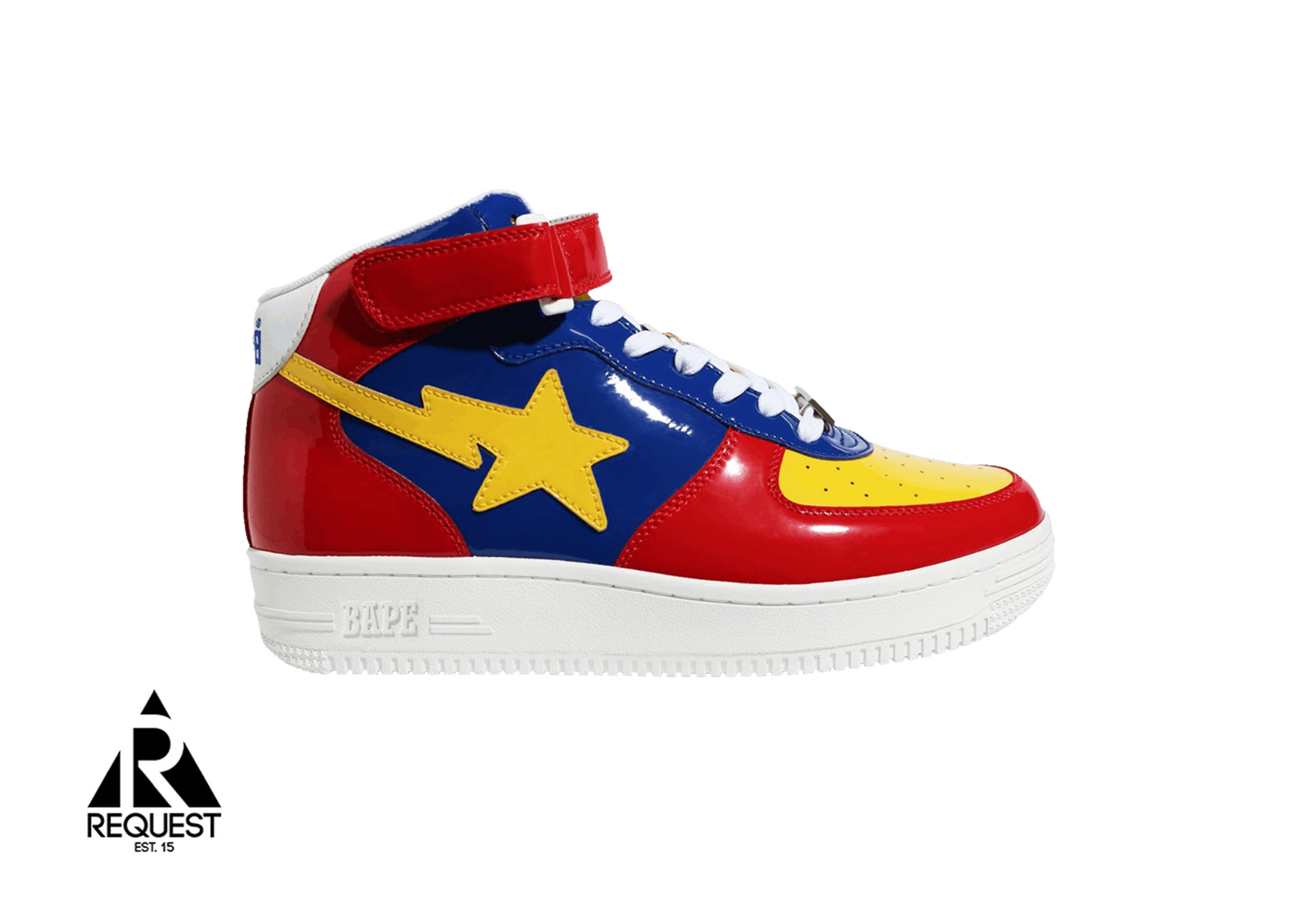 Bapesta Mid “Red Yellow Blue”