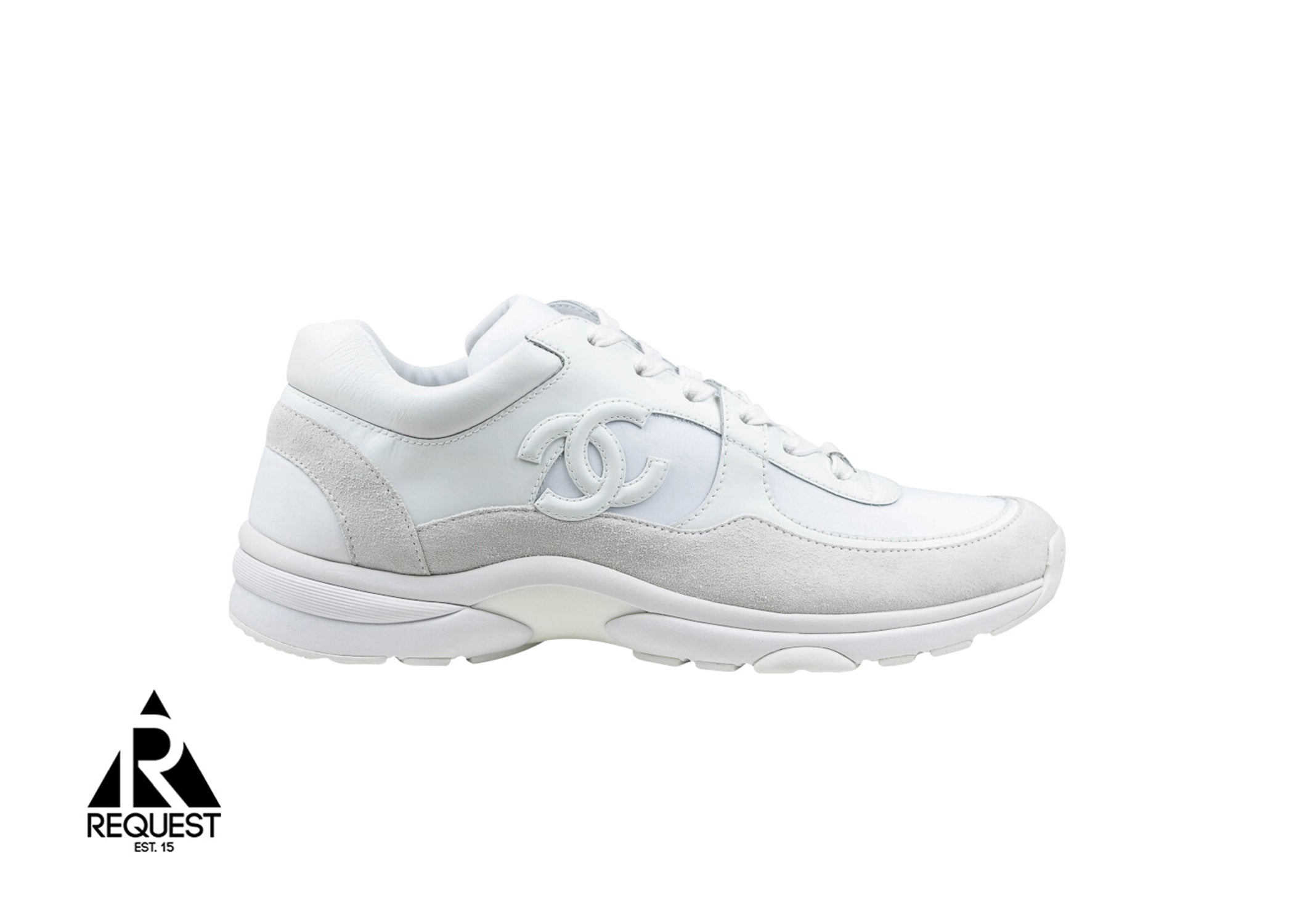 Chanel Low Top Trainer "Reflective White Suede"