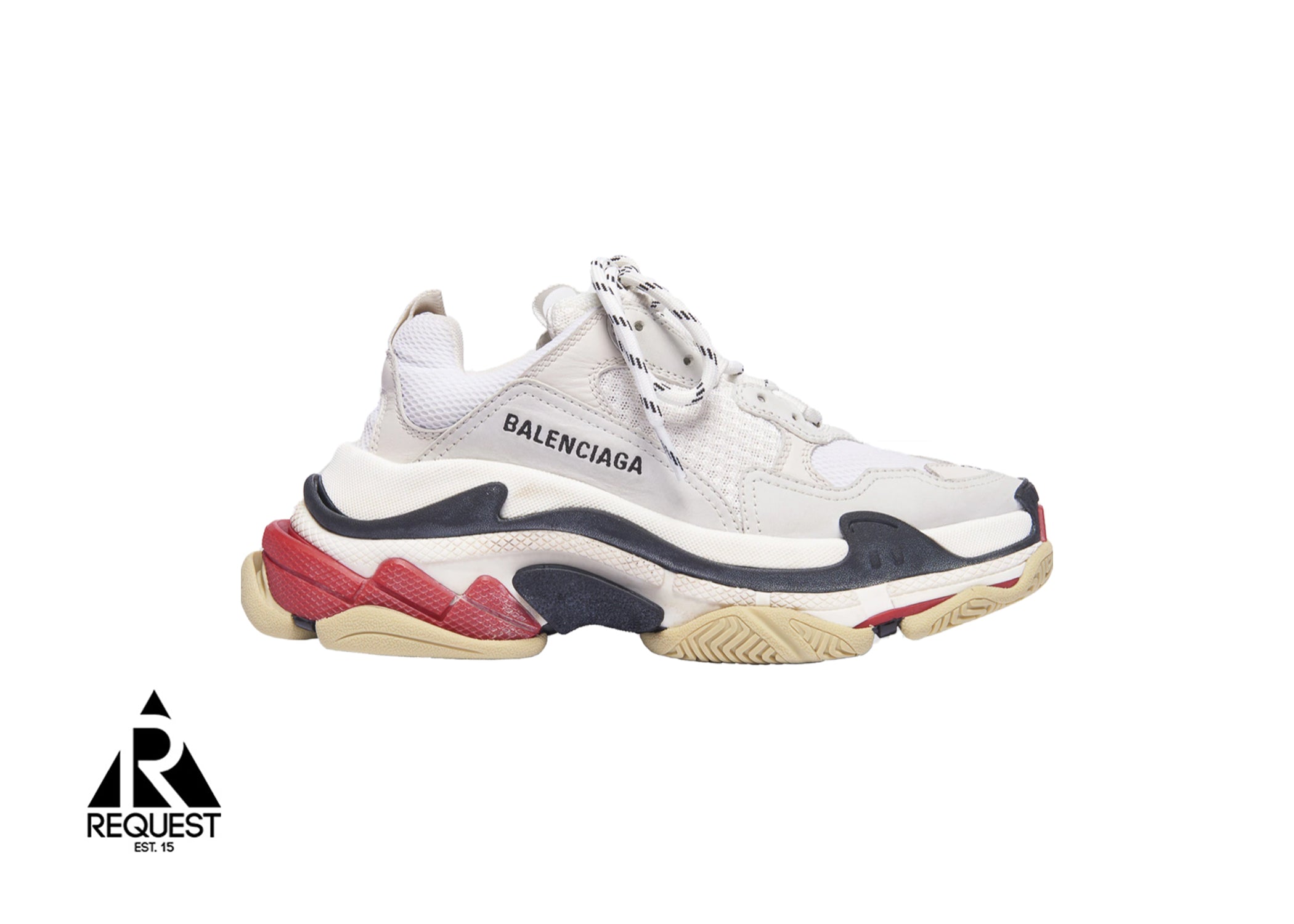 Balenciaga black white red triple s hotsell